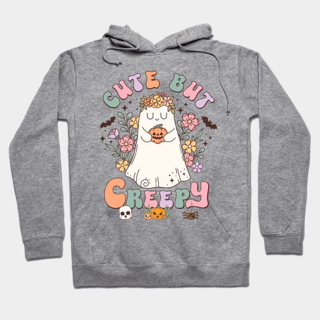 Cute But Creepy Groovy Halloween Ghost Hoodie by Hypnotic Highs